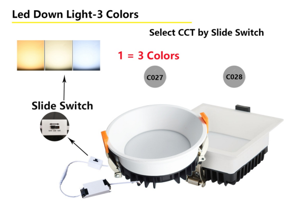 LED DOWNLIGHT-3 colors
